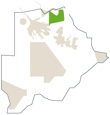 Karte/Map Botswana - chobe