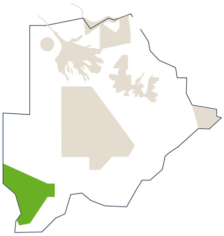 Karte/Map Botswana - kgalagadi