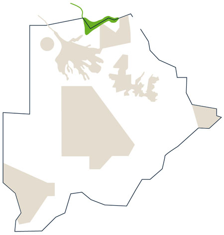 Karte/Map Botswana - linyanti