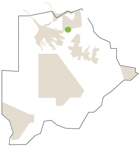 Karte/Map Botswana - mababe