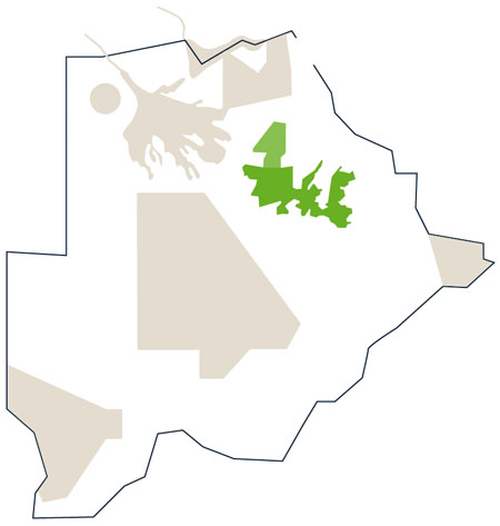 Karte/Map Botswana - makgadikgadi