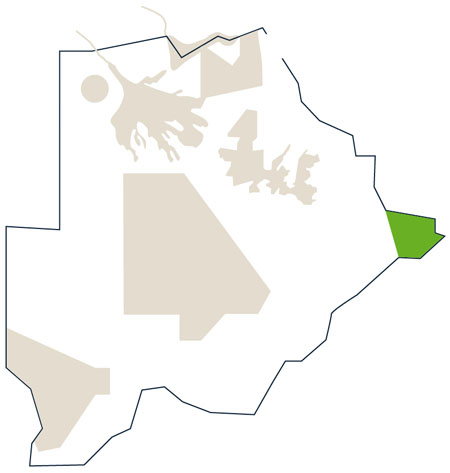 Karte/Map Botswana - tuli