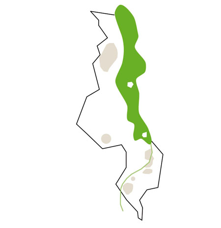 Karte/Map Malawi - lake