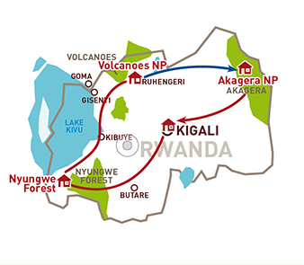 Karte zur Reise