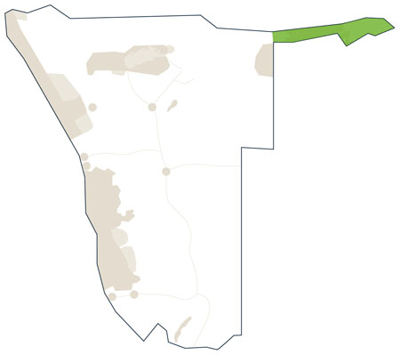 Karte/Map Namibia - caprivi