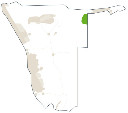 Karte/Map Namibia - khaudum