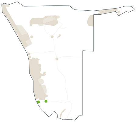 Karte/Map Namibia - luederitz-aus