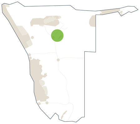 Karte/Map Namibia - otjiwarongo-waterberg