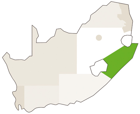 Karte/Map Südafrika - kwazulu_natal