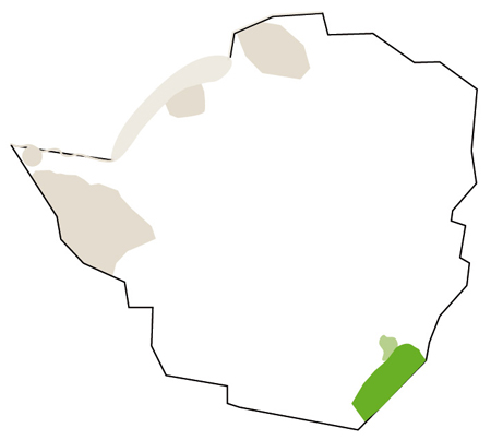 Karte/Map Zimbabwe - gonarezhou