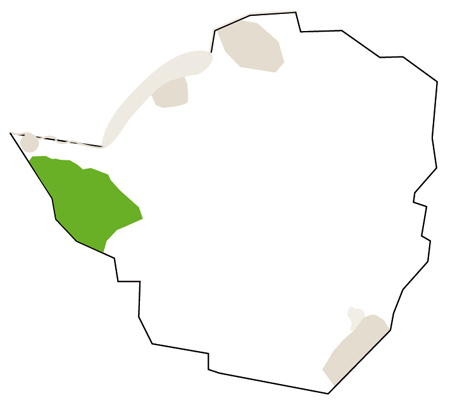 Karte/Map Zimbabwe - hwange